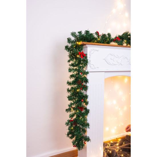 Garland MagicHome Christmas, 50x LED, warm white, 3xAA, 8 functions, L-2.7 m