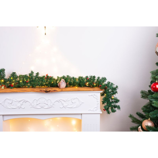 Garland MagicHome Christmas, 50x LED, warm white, 3xAA, 8 functions, L-2.7 m
