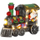 MagicHome Christmas decoration, Christmas locomotive with Santa, LED, 3xAA, interior
