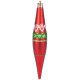 MagicHome Christmas ornament, pack. 4 pcs, red-green, with decoration, for the Christmas tree, 3x15 cm