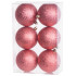 MagicHome Christmas balls, 6 pcs., red, for the Christmas tree, 8 cm