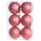 MagicHome Christmas balls, 6 pcs., red, for the Christmas tree, 8 cm MagicHome Christmas balls, 6 pcs., red, for the Christmas tree, 8 cm