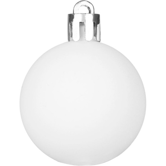 MagicHome Christmas balls, set, 50 pcs, 4-5 cm, white, star, garland, cone, for the Christmas tree MagicHome Christmas balls, set, 50 pcs, 4-5 cm, white, star, garland, cone, for the Christmas tree