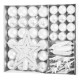MagicHome Christmas balls, set, 50 pcs, 4-5 cm, white, star, garland, cone, for the Christmas tree MagicHome Christmas balls, set, 50 pcs, 4-5 cm, white, star, garland, cone, for the Christmas tree