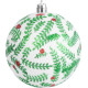 MagicHome Christmas balls, 6 pcs, white with sparkling ornament, matte, with decoration, for Christmas tree, 8 cm MagicHome Christmas balls, 6 pcs, white with sparkling ornament, matte, with decoration, for Christmas tree, 8 cm