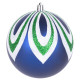 MagicHome Christmas balls, 4 pcs, blue, with decoration, for the Christmas tree, 10 cm