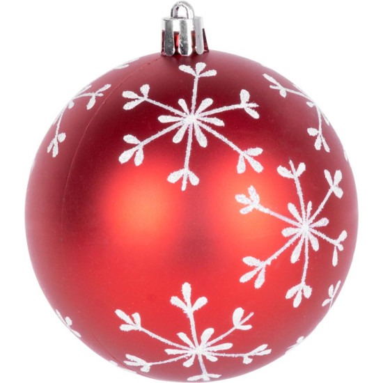 MagicHome Christmas balls, 14 pcs, red-white, with decoration, for Christmas tree, 8 cm, Sellbox 24 tubes MagicHome Christmas balls, 14 pcs, red-white, with decoration, for Christmas tree, 8 cm, Sellbox 24 tubes