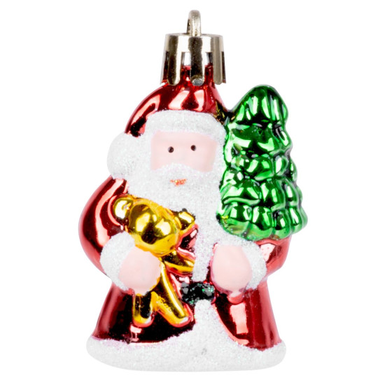 MagicHome Christmas ornament, pack. 6 pcs, Santa, for the Christmas tree, 6 cm MagicHome Christmas ornament, pack. 6 pcs, Santa, for the Christmas tree, 6 cm