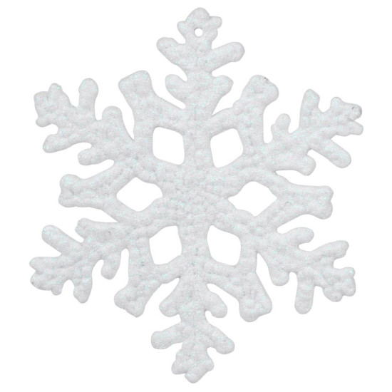 MagicHome Christmas decoration, 12 pcs, snowflake, white, for Christmas tree, 10 cm MagicHome Christmas decoration, 12 pcs, snowflake, white, for Christmas tree, 10 cm