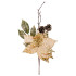 Twig MagicHome Christmas, with poinsettia flower, gold, 34 cm