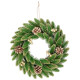 MagicHome Christmas wreath, natural, gold-plated, 33 cm MagicHome Christmas wreath, natural, gold-plated, 33 cm