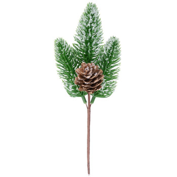 Twig MagicHome Christmas, natural, snowy, 18 cm Twig MagicHome Christmas, natural, snowy, 18 cm