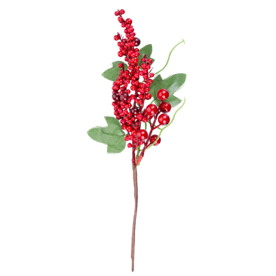 Twig MagicHome Christmas, with berries, red, 31 cm Twig MagicHome Christmas, with berries, red, 31 cm
