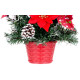 MagicHome Christmas tree, decorated, red, 41 cm