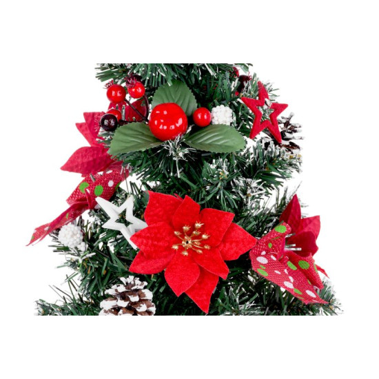 MagicHome Christmas tree, decorated, red, 41 cm
