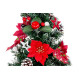 MagicHome Christmas tree, decorated, red, 41 cm