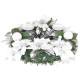 MagicHome Christmas wreath, Advent, white, 25 cm MagicHome Christmas wreath, Advent, white, 25 cm