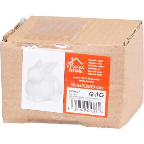 Декоративная садовая фигурка MаgiсHome, Кролик, белый, фарфор, 10,4x7,3x7,1 см Декоративная садовая фигурка MаgiсHome, Кролик, белый, фарфор, 10,4x7,3x7,1 см
