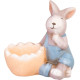 Decoration MagicHome, Rabbit, easter, blue, terakota, 12x7x10,5 cm