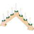 MagicHome Christmas candlestick, 7x LED warm white, wood imitation, 2xAA, interior, 39x4.5x29 cm