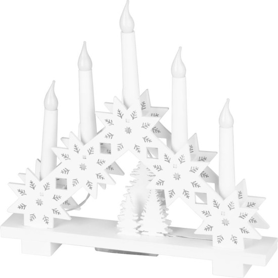 LED jõuluküünlaalus MagicHome, 6x LED soe valge, 2xAA, sisemine, 32x5x30,5 cm