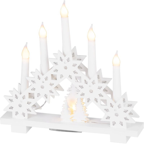 LED jõuluküünlaalus MagicHome, 6x LED soe valge, 2xAA, sisemine, 32x5x30,5 cm