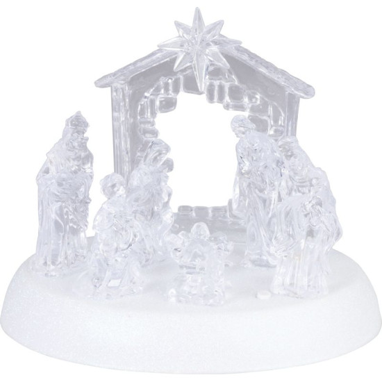 LED jõulukaunistus MagicHome Bethlehem, 7x LED, 3xAAA, akrüül, 19,5x14x17,5 cm