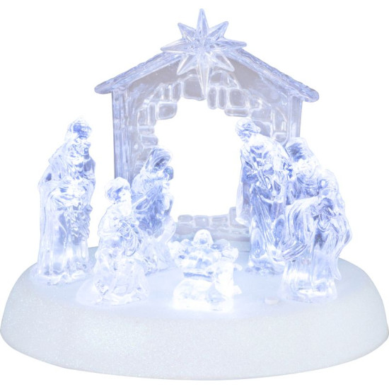 LED jõulukaunistus MagicHome Bethlehem, 7x LED, 3xAAA, akrüül, 19,5x14x17,5 cm