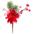 Jõuluoks MagicHome Christmas, lille ja marjadega, lumine, 20 cm