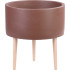MagicHome decoration, Flower pot, cappuccino, cement, with legs, 32x32x33 cm
