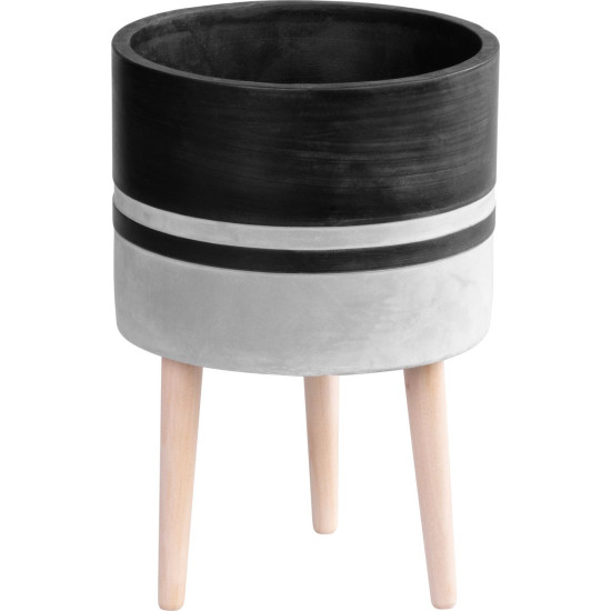 MagicHome Decoration, Цветочный горшок, светло/темно-серый, бетон, на ножках, 22x22x31 см MagicHome Decoration, Цветочный горшок, светло/темно-серый, бетон, на ножках, 22x22x31 см