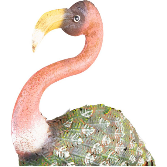 Decoration MagicHome Mecco, Flamingo, tin, 37x19x85 cm Decoration MagicHome Mecco, Flamingo, tin, 37x19x85 cm