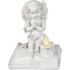 MagicHome decoration, Praying angel on a book, LED, polyresin, for the grave, 11.5x7.5x13.5 cm