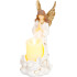 MagicHome decoration, Angel with candle, LED, polyresin, for the grave, 10.5x14x20 cm