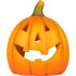 MagicHome Nature decoration, Smiling pumpkin, terracotta, 13x10x15 cm