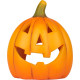 MagicHome Nature decoration, Smiling pumpkin, terracotta, 13x10x15 cm