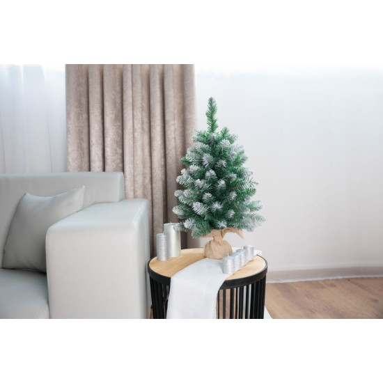 MagicHome jõulupuu Belo, džuudi kuusk, lumised otsad, eriti tihe, 60 cm