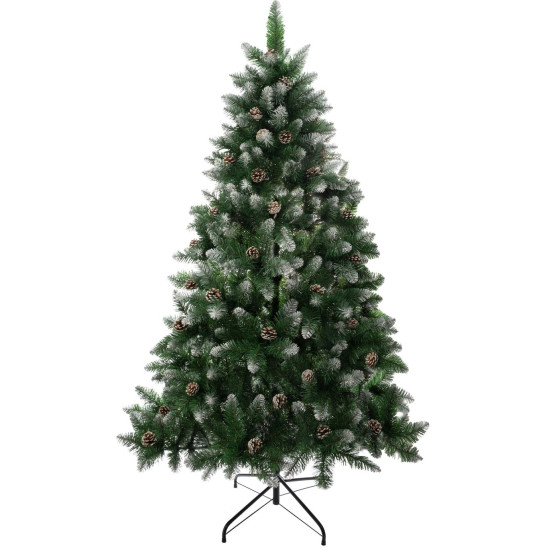 MagicHome Christmas tree Albero, fir, snowy ends, with pine cones, 180 cm MagicHome Christmas tree Albero, fir, snowy ends, with pine cones, 180 cm