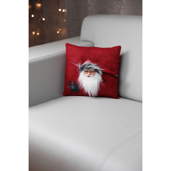 MagicHome Christmas pillow, Santa, red, 30x30 cm MagicHome Christmas pillow, Santa, red, 30x30 cm