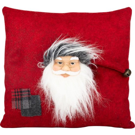 MagicHome Christmas pillow, Santa, red, 30x30 cm MagicHome Christmas pillow, Santa, red, 30x30 cm