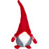 MagicHome Christmas, Short-legged Elf, fabric, red-grey, 15x9x33 cm