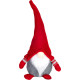 MagicHome Christmas, Short-legged Elf, fabric, red-grey, 15x9x33 cm
