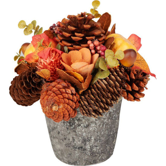 Ikebana MagicHome Nature, autumn, orange, with leaves, 18 cm Ikebana MagicHome Nature, autumn, orange, with leaves, 18 cm