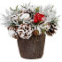 Ikebana MagicHome Christmas, lumiste harjastega, deva imitatsioon 18 cm