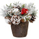 Ikebana MagicHome Christmas, lumiste harjastega, deva imitatsioon 18 cm Ikebana MagicHome Christmas, lumiste harjastega, deva imitatsioon 18 cm
