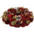 MagicHome Christmas wreath, natural, red, Advent, 37x9 cm