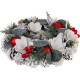 MagicHome Christmas wreath, natural, white, Advent, 30 cm MagicHome Christmas wreath, natural, white, Advent, 30 cm