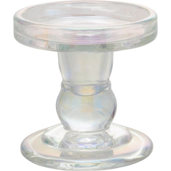 MagicHome Christmas candle stand, glass, 8.5x8.3 cm