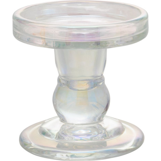 MagicHome Christmas candle stand, glass, 8.5x8.3 cm MagicHome Christmas candle stand, glass, 8.5x8.3 cm