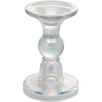 MagicHome Christmas candle stand, glass, 8.5x14 cm